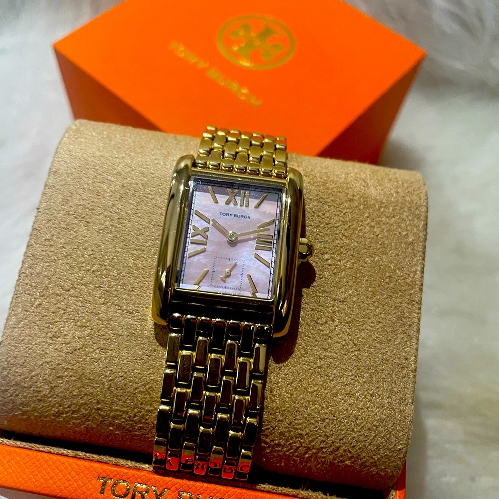 Gold Tory Burch Eleanor watch Gold tone stainless steel